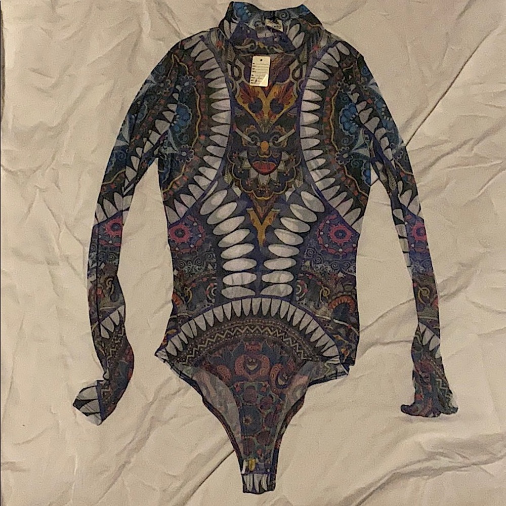 New MultiColor See through body suit